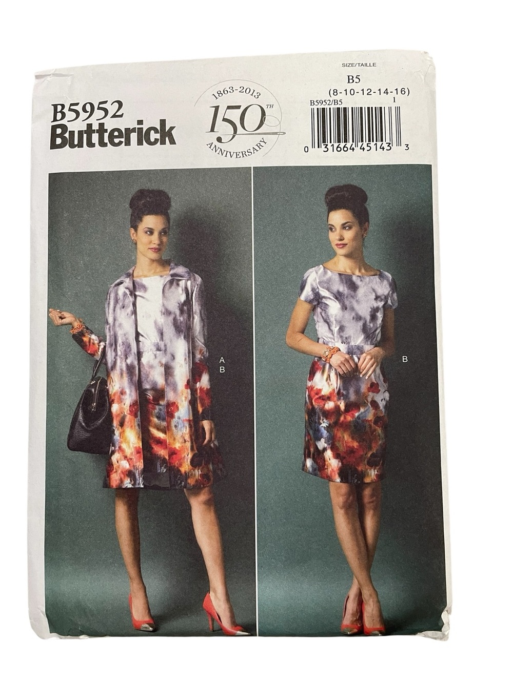 Butterick 5952 Jacket Dress Misses 8 - 16 Plus Sewing Pattern Uncut Suit New